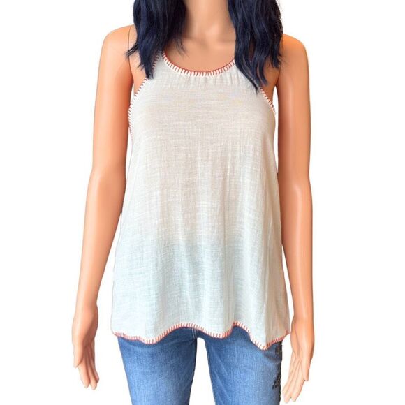 NWT BILA 77 Women’s Beige Boho Cotton Halter Top Size Large - Picture 4 of 5